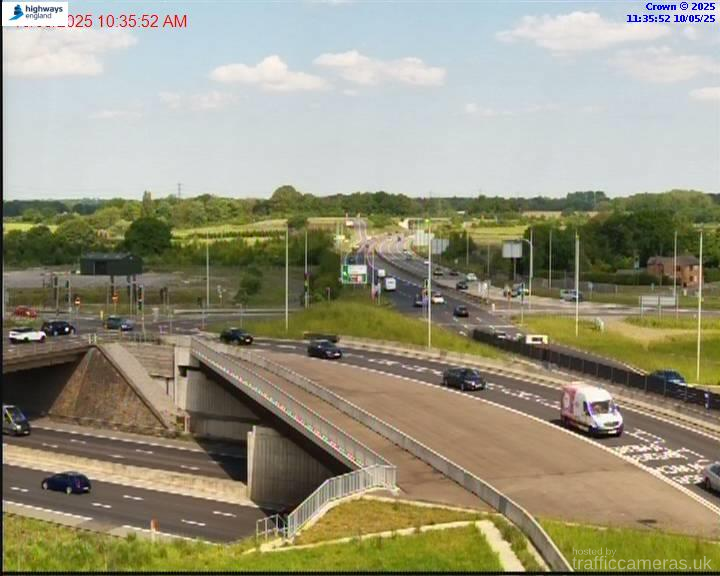 M6 289/7A J19 Approach Tabley