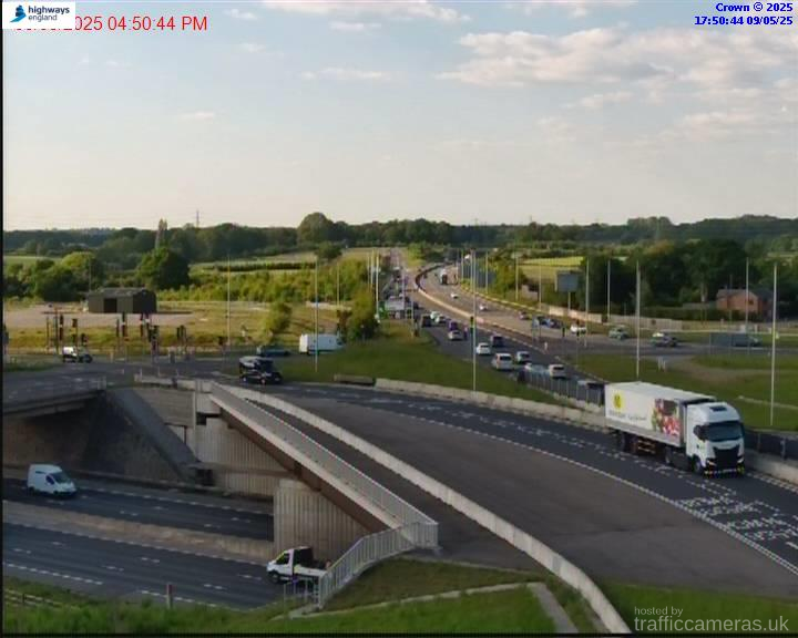 M6 289/7A J19 Approach Tabley
