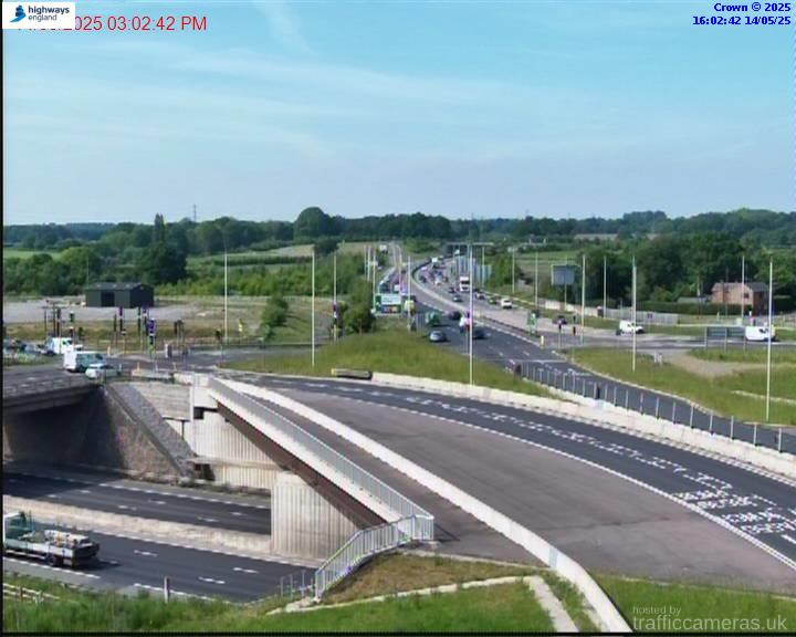M6 289/7A J19 Approach Tabley