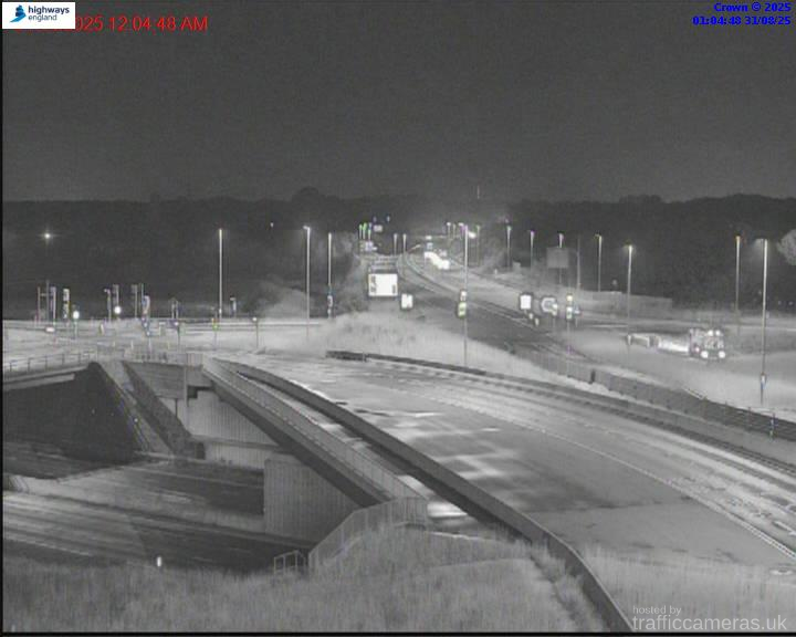 M6 289/7A J19 Approach Tabley